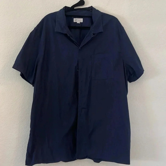 GAP | Standard Fit Stretch Button Down | Navy Blue | Sz XL - Picture 1 of 5